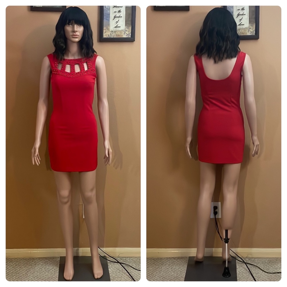 Red Sleeveless Mini Dress